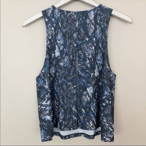 Sweaty Betty  Blue Snake Print Activate Workout Vest Top NEW