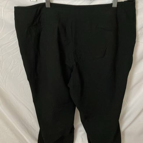 J.Jill : Black dress stretch pants with pockets- wide leg- Closet staple- size 18