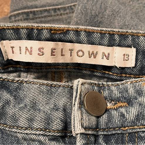 Tinseltown Women’s Straight Leg Distressed Ripped Denim Jeans