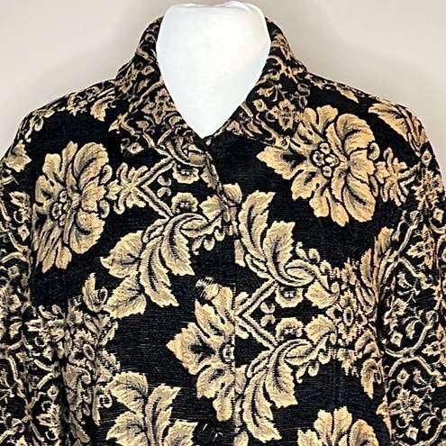 Coldwater Creek  Rococo Brocade Tapestry Button Front Unstructured Blazer Jacket