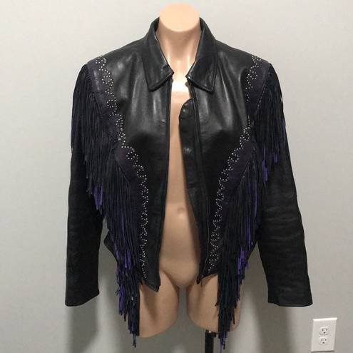 Gallery Leather  Fringe Tassel Jacket Motorcycle