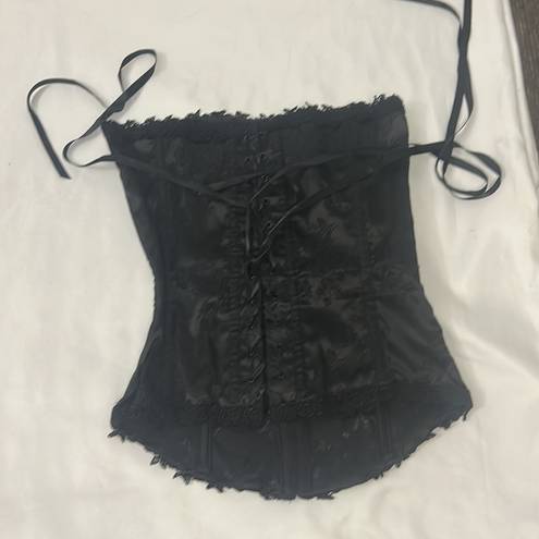 Frederick's of Hollywood VTG Frederick’s of Hollywood Black Lace Up Boned Bustier/Corset Size 34