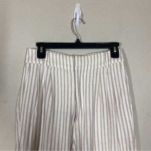 Abercrombie & Fitch Linen Blend Stripe Trouser Pants