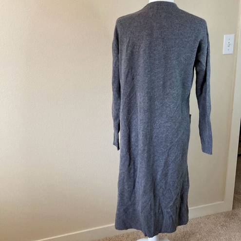 Halogen  Dark Grey Cashmere Blend Duster / Sweater Coat Size Medium