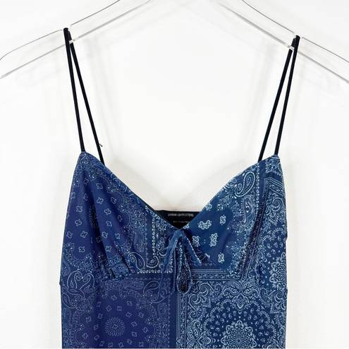 Urban Outfitters  Elodie Mesh Bandana Print Mini Dress S Blue