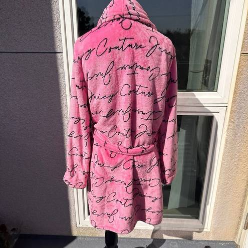 Juicy Couture  pink and black script robe