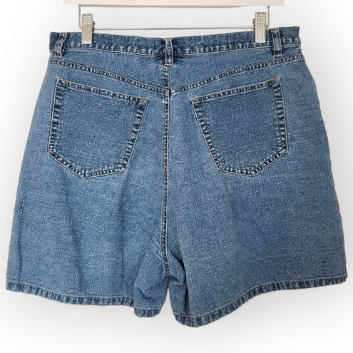 Liz Claiborne Vintage  Linen Blend High Waisted Chambray Jean Shorts 31