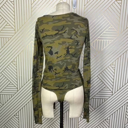 n:philanthropy  Boot Camouflage Print Bodysuit in Green Size US XS