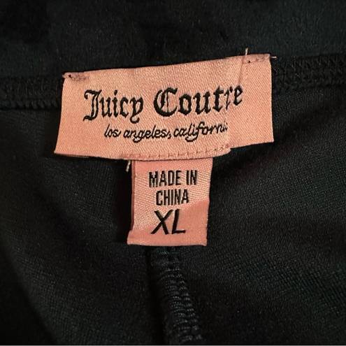 Juicy Couture  Navy Blue Rhinestone Logo Velour Track Pants