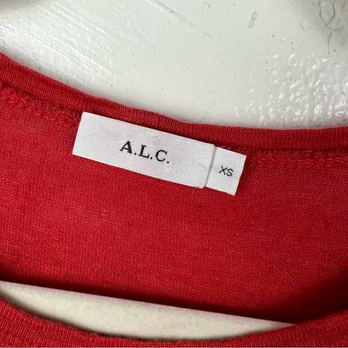 ALC Frank A.L.C. Red 100% Linen Tank Top Red Size XS