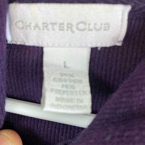 Charter Club  Velour Vest Jacket with Hood Size. L