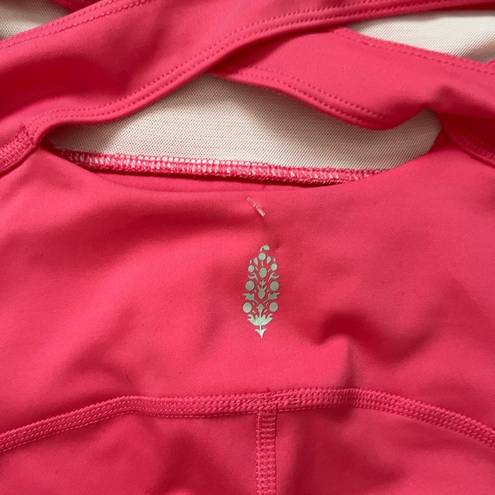 Free People Movement FP Movement “back it up” onesie in the dragonfruit color