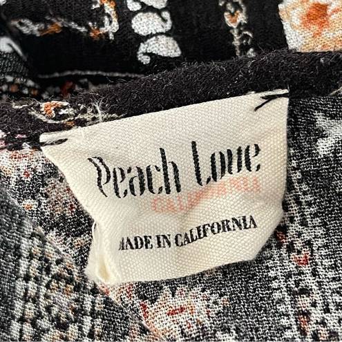 Peach Love California Peach Love Patchwork Flare Sleeve Bodysuit Blouse - Small