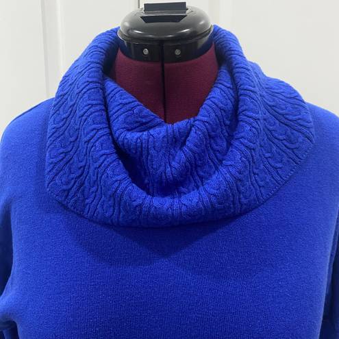 Sag Harbor  Vintage Blue Cowl Neck Sweater Size Large