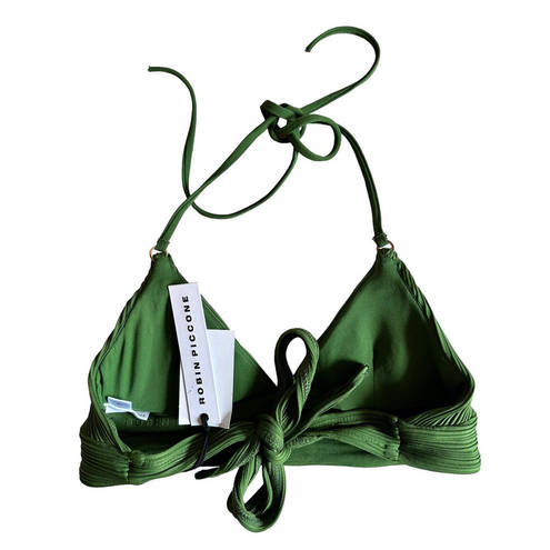 Robin Piccone  Lily basil classic bikini top size XS NEW $98