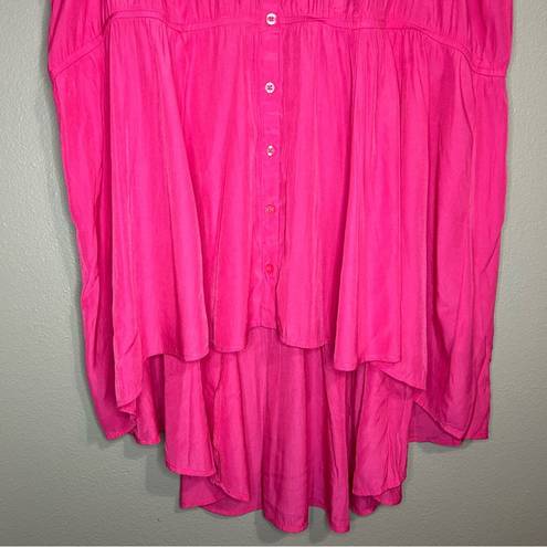 Torrid  hot pink babydoll poplin button front shirt women’s plus size 3X