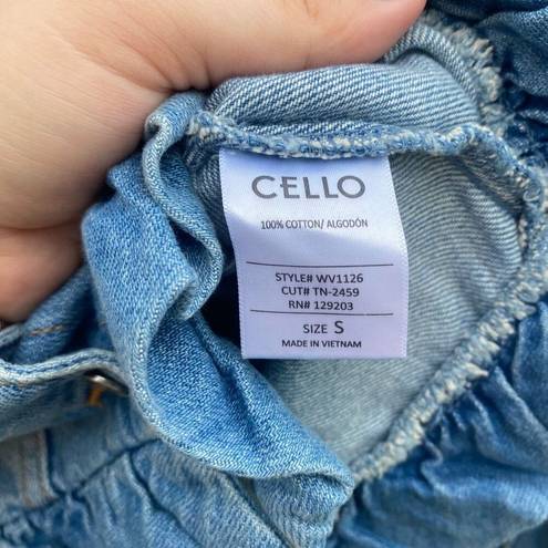 Cello  Ruffle Hem Denim Jean Jacket | S