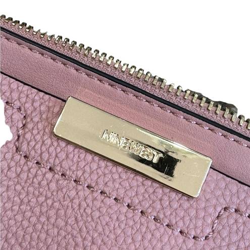 Nine West  Faux Leather Pink  Zip Clutch Wristlet