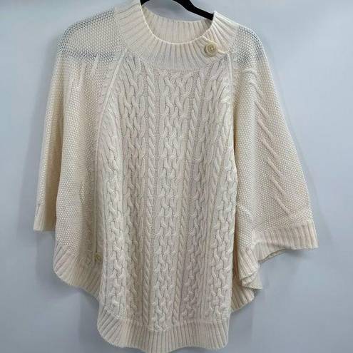 Chico's  white knitted poncho sweater size large/xl