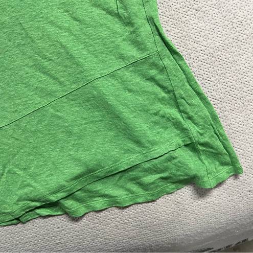 J.Jill  Love Linen Green Short Sleeve Crewneck 100% Linen T-Shirt XLarge EUC