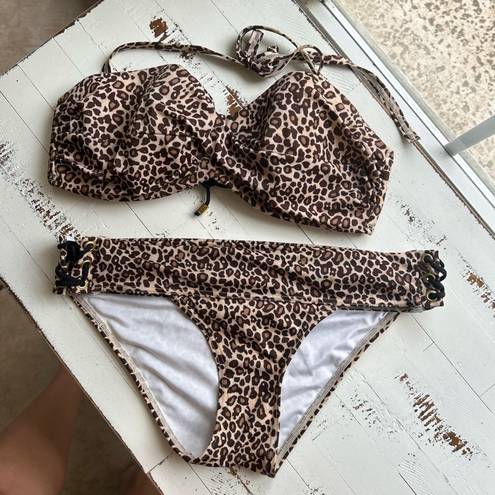 Victoria's Secret Victoria secret animal print leopard bikini set