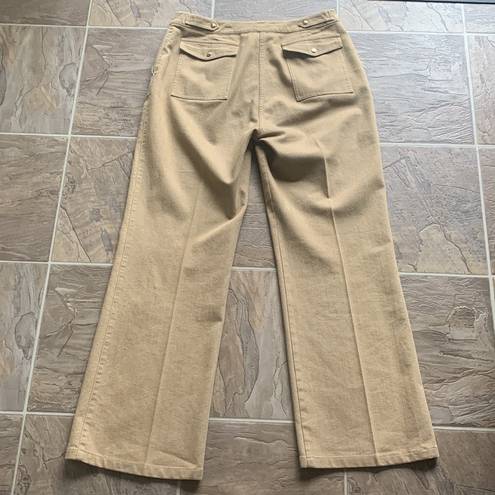 St. John  Sport By Marie Gray Wide Leg Tan Pants Sz 12