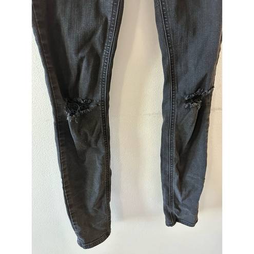 Carly Jean Los Angeles  Lindsay Jeans Skinny Denim High Rise Black Size 1