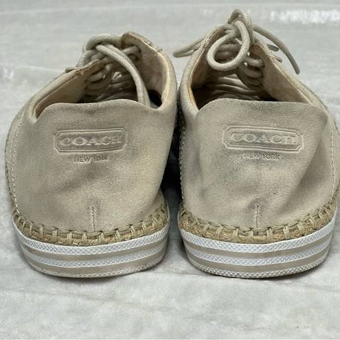 Coach  parson shoes 7B cream color comfy lace up