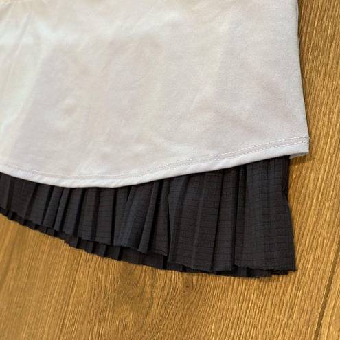 Lucky in Love  13” Tier Pleated Blue And White Tennis Skirt Size Large