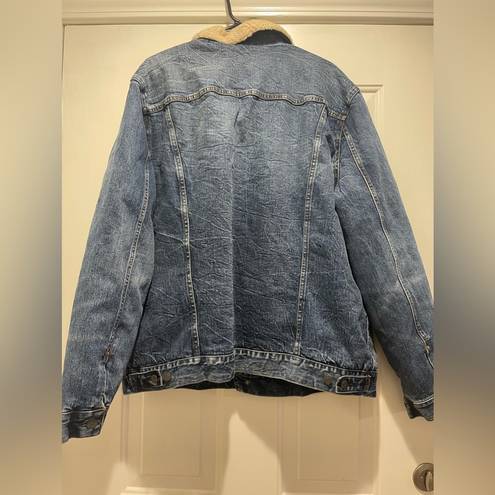 American Eagle fleece lined denim jacket