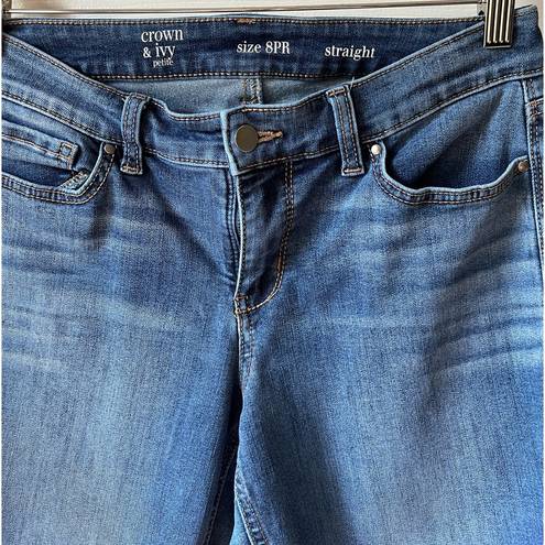 Crown & Ivy  Petite Straight Jeans | size 8 PR