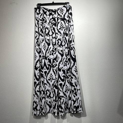 Tracy Evans  Black and White Abstract Print Strapless Dress Size XL