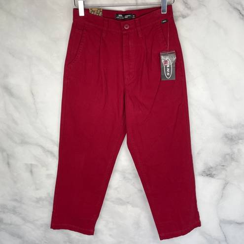 Vans NWT  Curren X Knost Chino Casual Trouser Pants Retro Skateboarding Red 26
