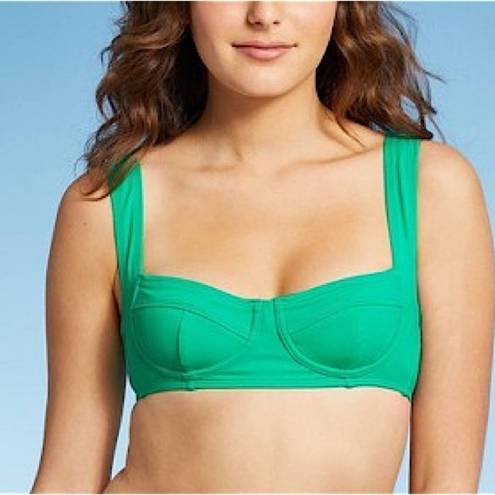 Xhilaration  Bikini Top Xsmall XS Kelly Green Swim Bustier Push Up Beach Women