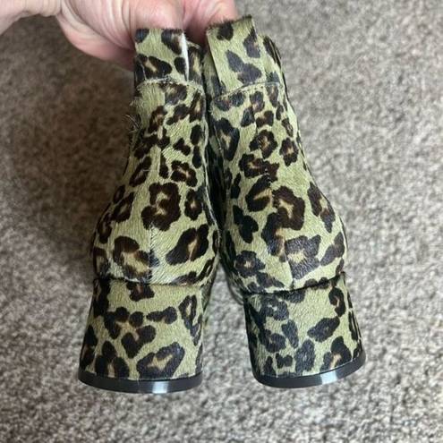 Jack Rogers  booties cow fur cheetah print 6 1/2 Medium heeled