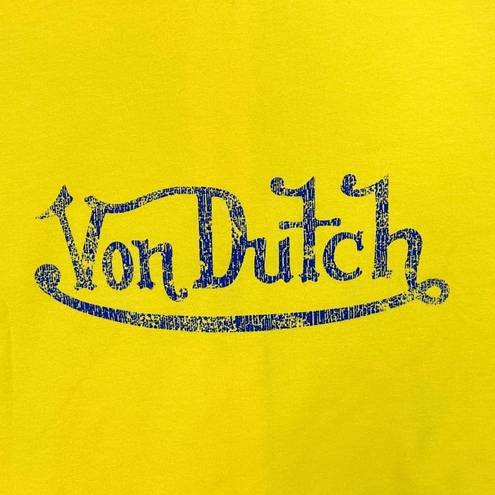 Von Dutch  Purple Logo Yellow Full-Zip Hoodie