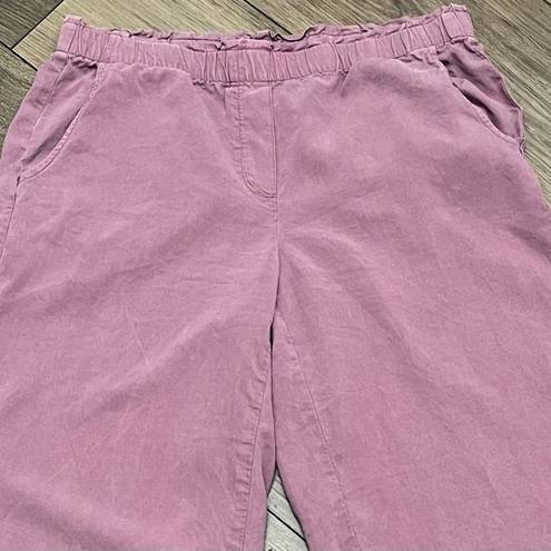 J.Jill  Pure Jill Dusty Mauve High Rise Wide Leg Pant Womens Boho Beach Summer SP