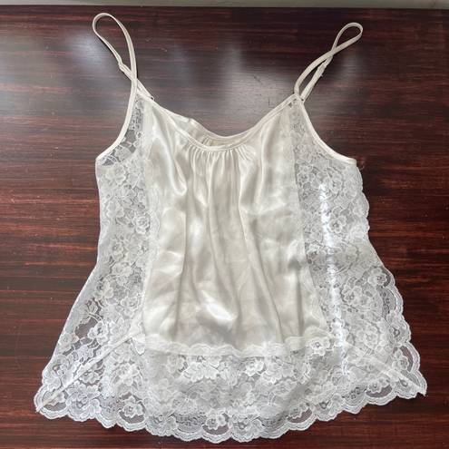 In Bloom White Silly Tank With Lace Side Panels 