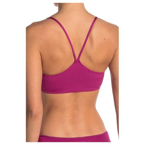 The Bikini Lab  Smocked Bralette Bikini Top Raspberry Pink