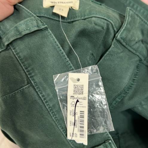 Madewell  The '90s Straight Utility Pant in Canvas Old Spruce Green Size 25