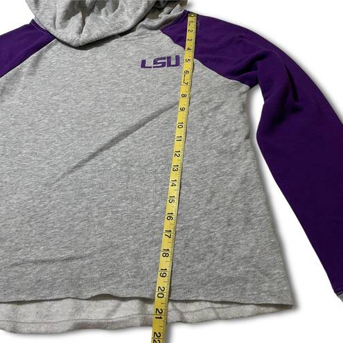 5th & Ocean NWOT Girls’ XL/Ladies’ S LSU Tigers Hoodie Sweatshirt Sweater Gray Purple Gold Sequins New