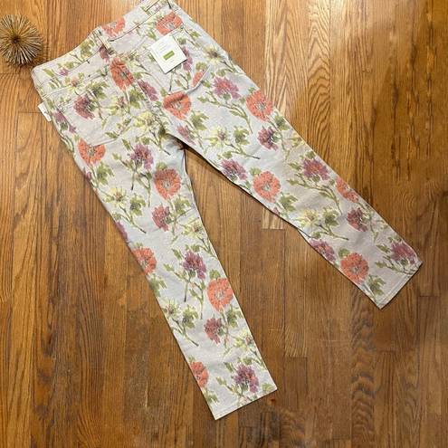 Pilcro  NWT Anthropologie Floral Ikat Stet Slim Pants Jeans Size 31