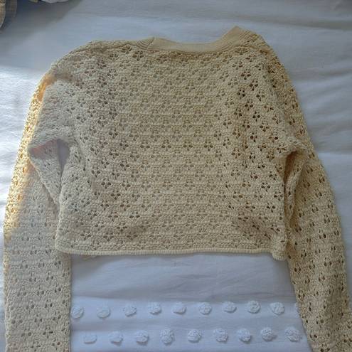 ZARA Kids Yellow Knit Cardigan