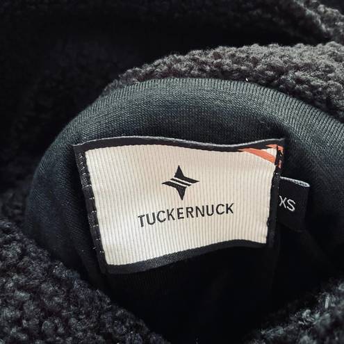 Tuckernuck  Rollins Funnel Neck Pullover Black Teddy Fleece Size XS NEW