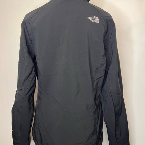 The North Face Jacket Womens Size Large Black Nylon Stretch Full-Zip Long Sleeve