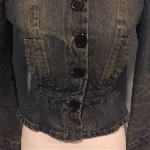 Marc Jacobs  Cropped Button Down Denim Jacket, Size 2