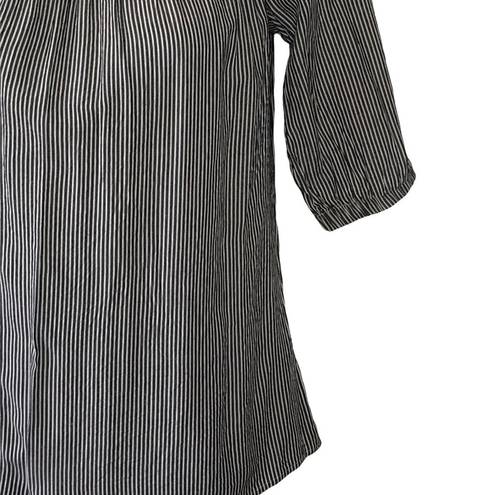 Beach Lunch Lounge Grey Off Shoulder Striped Blouse size medium