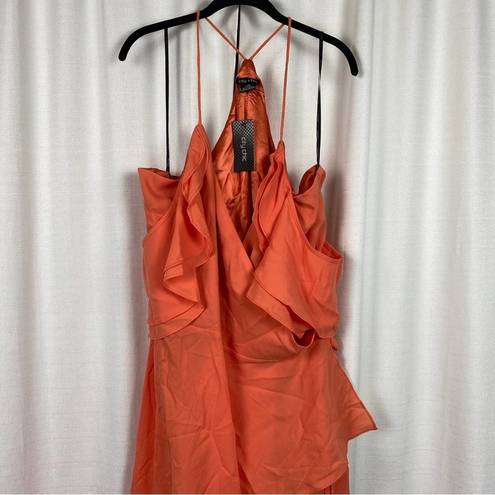 City Chic  Melon Orange Elegant Maxi Dress Sz.L(20) NWT