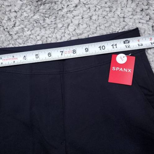 Spanx  Small Tall Polished Ankle Slim Straight Pants Navy Blue Women's Cropped