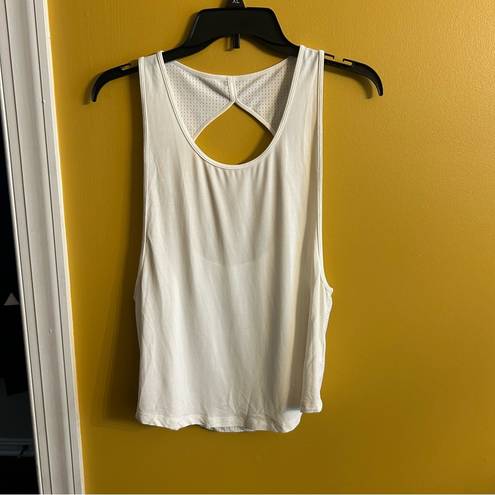 Buffbunny  ladies crossover off white ventilated activewear tank size XS